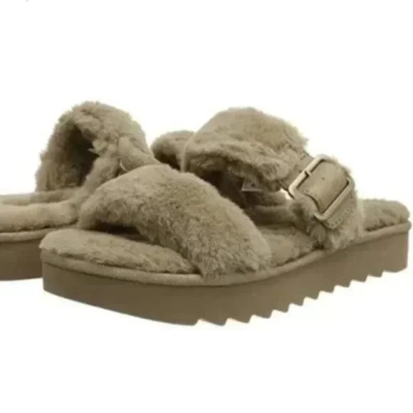 UGG Shoes - UGG Women's Faux Furr-ah Imported Flat Sandal